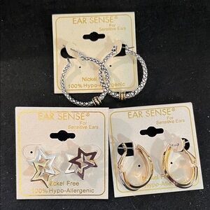 Ear Sense Hypoallergenic Earring Set 2-Tone